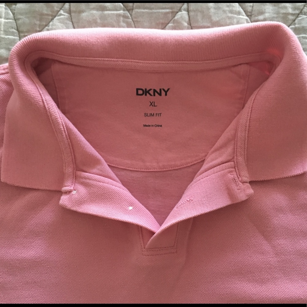 DKNY Washed-out Pink  Polo Shirt Slim Fit